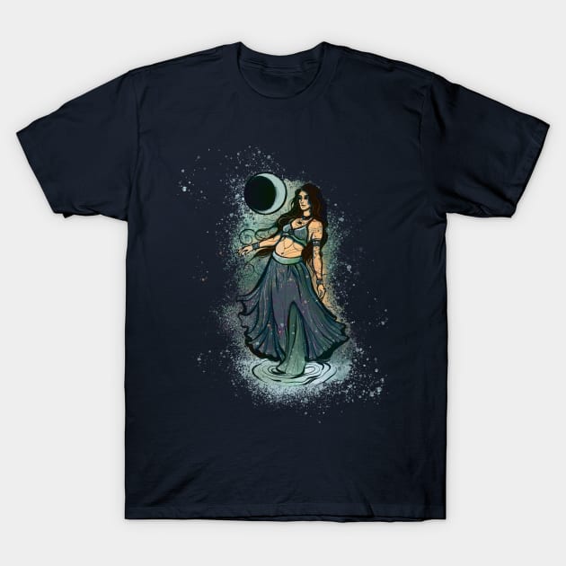 Cancer MoonChild Belly Dancer T-Shirt by bubbsnugg